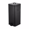 ESTIA Kados Aporrimmaton Soft Close Antigua 30lt Metallikos Mavros Mat 27.5x36x66cm 01-20040